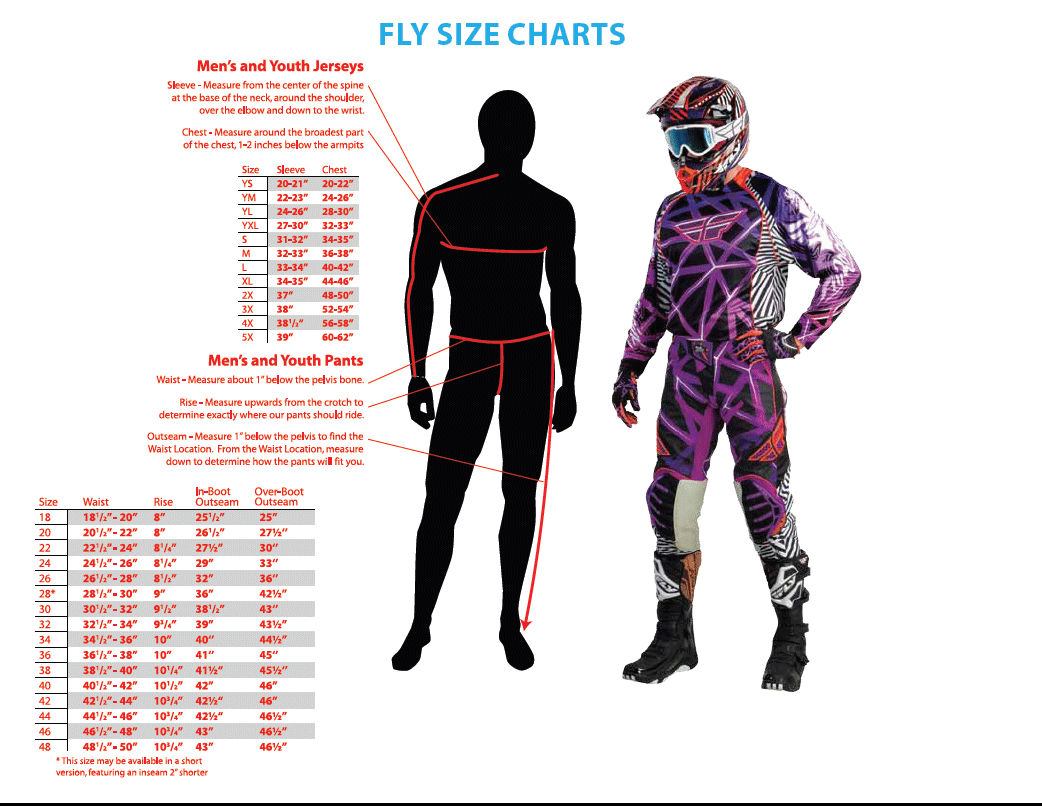 mx pants sizing